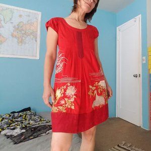 Anthropologie Floreat Embroidered Dress